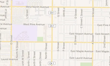 map of 642 N. H Street Lompoc, CA 93436