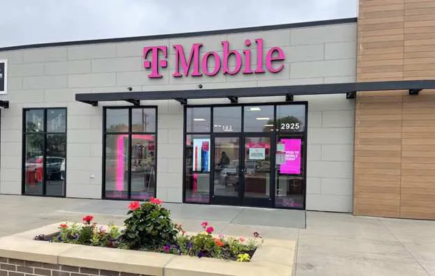 Exterior photo of T-Mobile store at Grand Ave & 30th St, Ames, IA