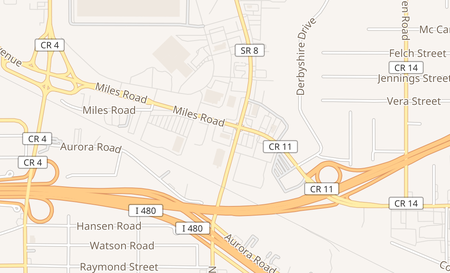 map of 21700 Miles Rd North Randall, OH 44128