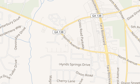 map of 834 GA-138 Jonesboro, GA 30236