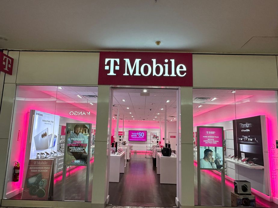 Exterior photo of T-Mobile Store at Mayaguez Mall, Mayaguez, PR