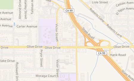 map of 5330 Olive Dr, Suite D Bakersfield, CA 93308
