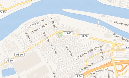 map of 614 D ST South Charleston, WV 25303