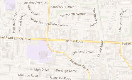 map of 1300 Bethel Rd Columbus, OH 43220