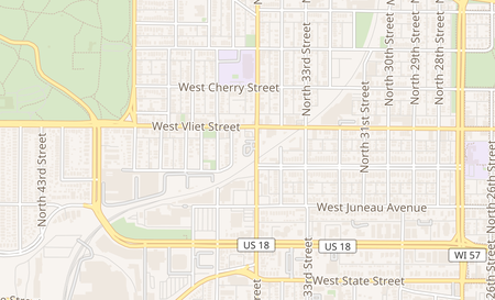 map of 1333 N 35th St Milwaukee, WI 53208