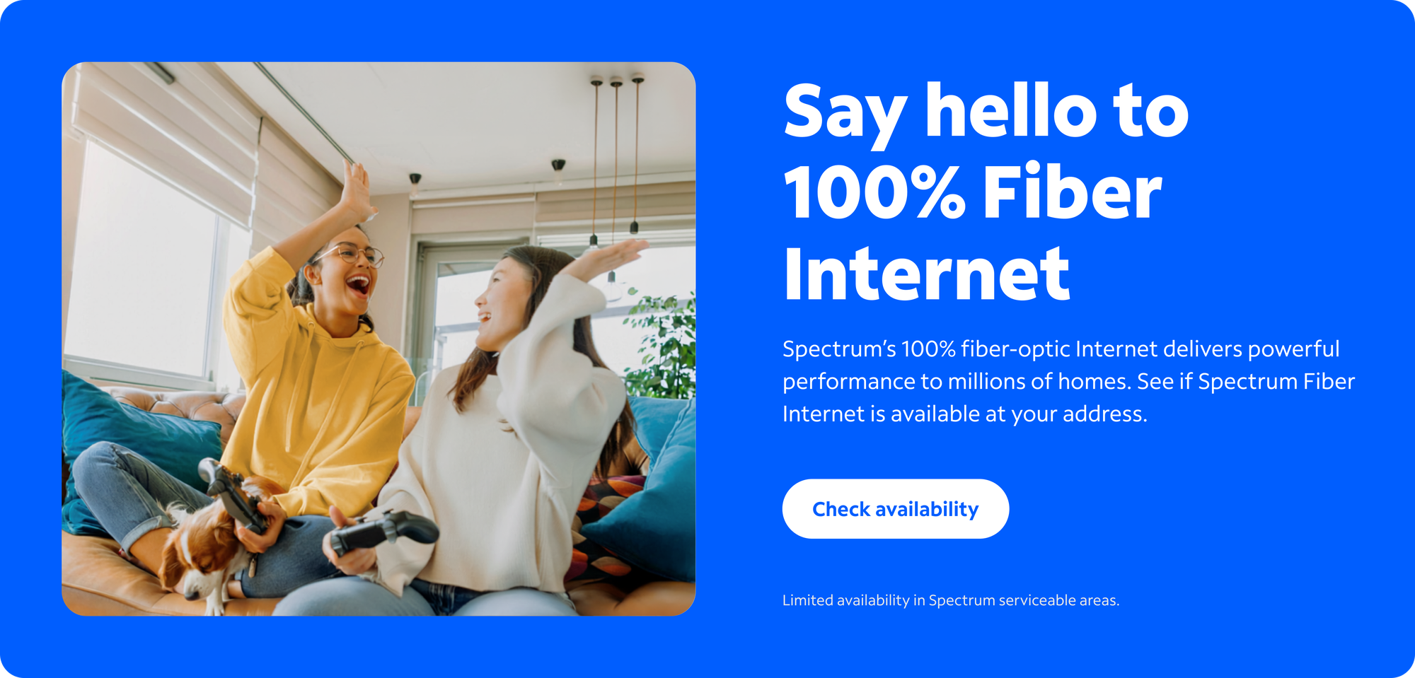 100% Fiber Banner
