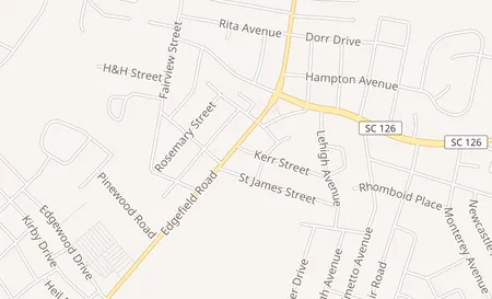 map of 132 Kerr Street 110 Belvedere, SC 29841
