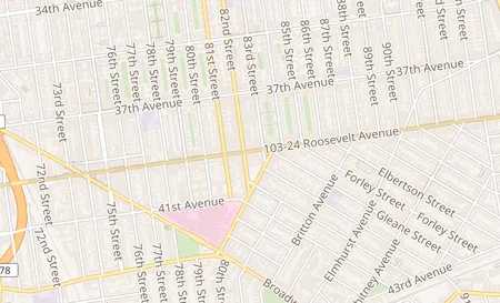 map of 82-06 Roosevelt Ave Jackson Heights, NY 11372
