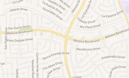 map of 15807 Bellaire Blvd Suite B Houston, TX 77083