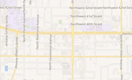 map of 3917 N MacArthur Blvd Warr Acres, OK 73122