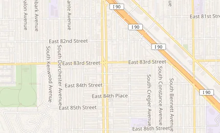 map of 8301 S Stony Island Ave suite C Chicago, IL 60617