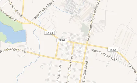 map of 222 West Dallas Street Canton, TX 75103