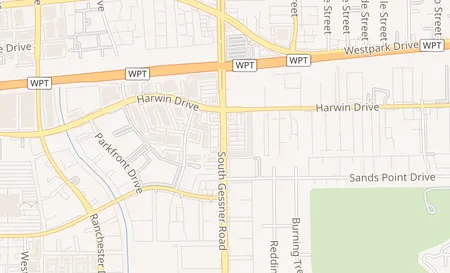 map of 5875 S. Gessner rd. Houston, TX 77036