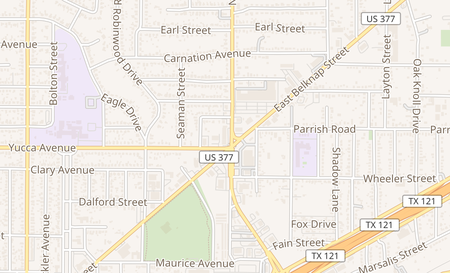 map of 1307 N Beach St Fort Worth, TX 76111