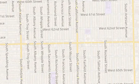 map of 2832 W 63rd St Chicago, IL 60629