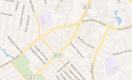map of 1107 S. Military Hwy Chesapeake, VA 23320