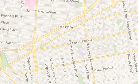 map of 1617 Pitkin Ave Brooklyn, NY 11212