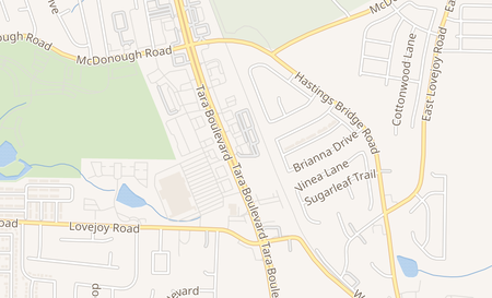 map of 11386 Tara Blvd. Ste. F Hampton, GA 30228
