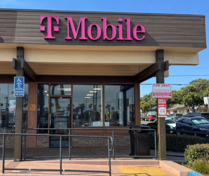 Exterior photo of T-Mobile Store at Garnet Ave & Dawes St, San Diego, CA