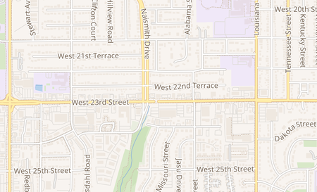 map of 1116 W 23rd St Lawrence, KS 66046