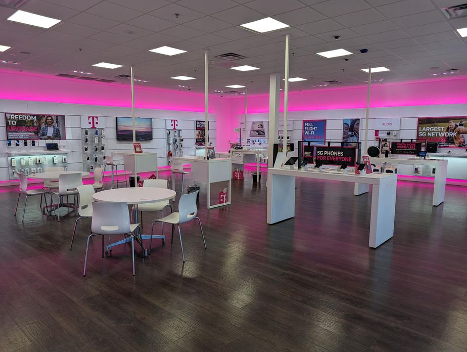 Interior photo of T-Mobile Store at Riverside Mall, Macon, GA