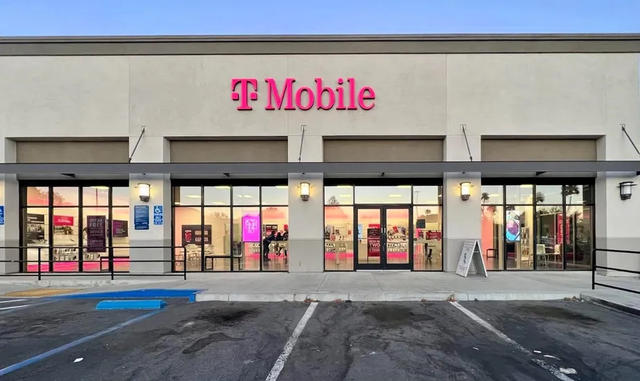 Exterior photo of T-Mobile Store at 91 Freeway & Mckinley St, Corona, CA