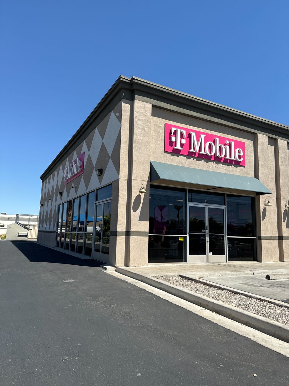 Exterior photo of T-Mobile Store at Tropicana & Jones, Las Vegas, NV
