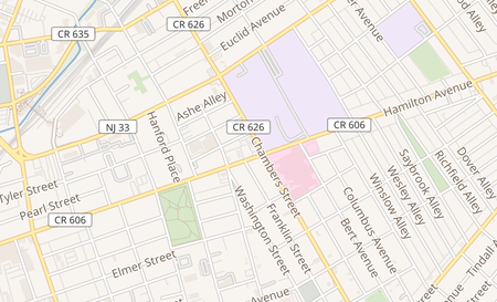 map of 526 Hamilton Ave Trenton, NJ 08609