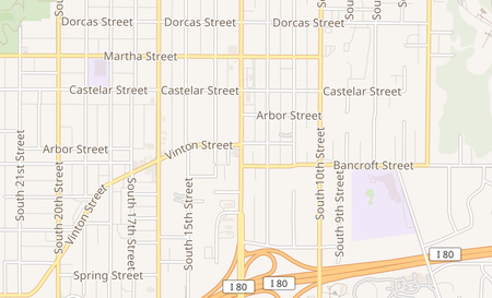 map of 2607 S 13th St Omaha, NE 68108