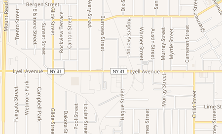 map of 568 Lyell Ave Rochester, NY 14606