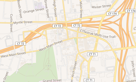 map of 86 West Main St New Britain, CT 06051