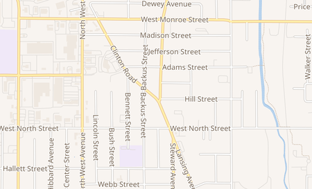 map of 1000 Lansing Ave Jackson, MI 49202