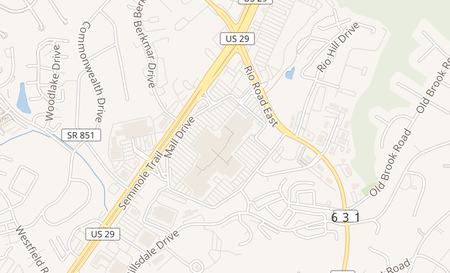 map of 1925 E Market St Suite 43 Harrisonburg, VA 22801