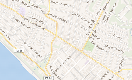 map of 612 Lincoln Avenue Bellevue, PA 15202