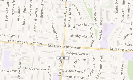 map of 1432 South Hamilton Rd Columbus, OH 43227
