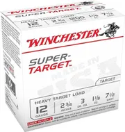 Winchester Super-Target 12 Gauge 2-3/4", 1-1/8 oz. #7.5 Shot, 25 Rounds TRGT12M7 | TRGT12M7
