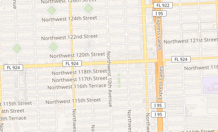 map of 11826 NW 10th Ave Miami, FL 33168