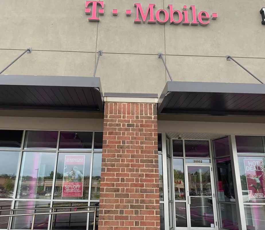 Exterior photo of T-Mobile store at Detroit Rd & Crocker Rd, Westlake, OH