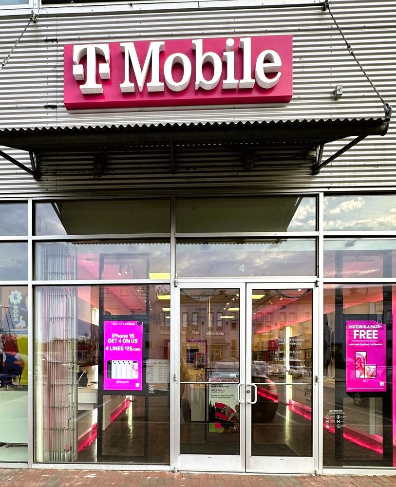 Exterior photo of T-Mobile Store at Boston St & Hudson St, Baltimore, MD