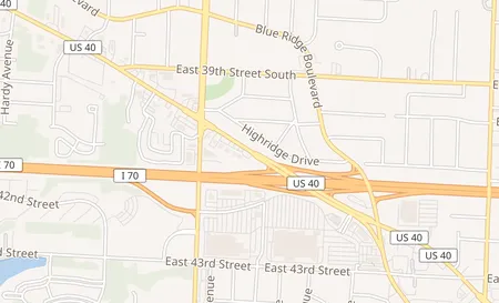 map of 11313 E US Highway 40 A Independence, MO 64055