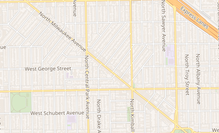 map of 2881 N. Milwaukee Ave Chicago, IL 60618