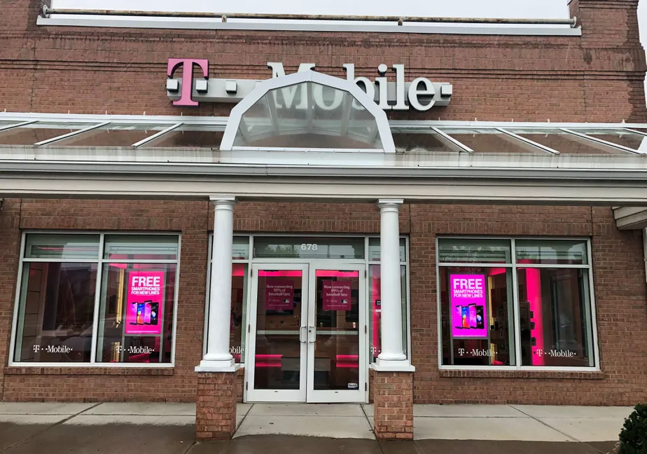 Exterior photo of T-Mobile store at Center Of New England Blvd & New London Turnpike, Coventry, RI