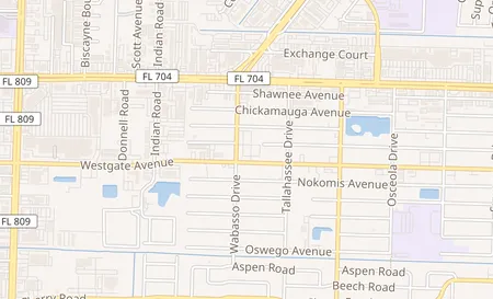 map of 3829 Westgate Ave West Palm Beach, FL 33409