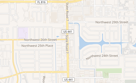 map of 2554 N State Rd 7 Lauderdale Lakes, FL 33313