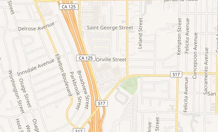 map of 625 Sweetwater Road Spring Valley, CA 91977