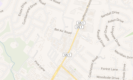 map of 14352 Jefferson Davis Hwy Woodbridge, VA 22191