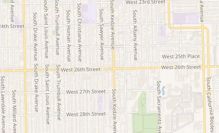 map of 3208 W 26th St Chicago, IL 60623
