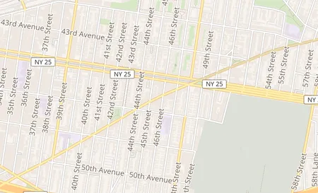 map of 45-11 Greenpoint Ave Sunnyside, NY 11104