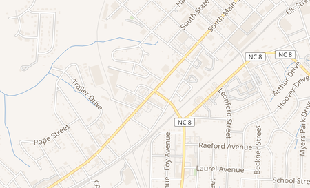 map of 977 Main st Lexington, NC 27292