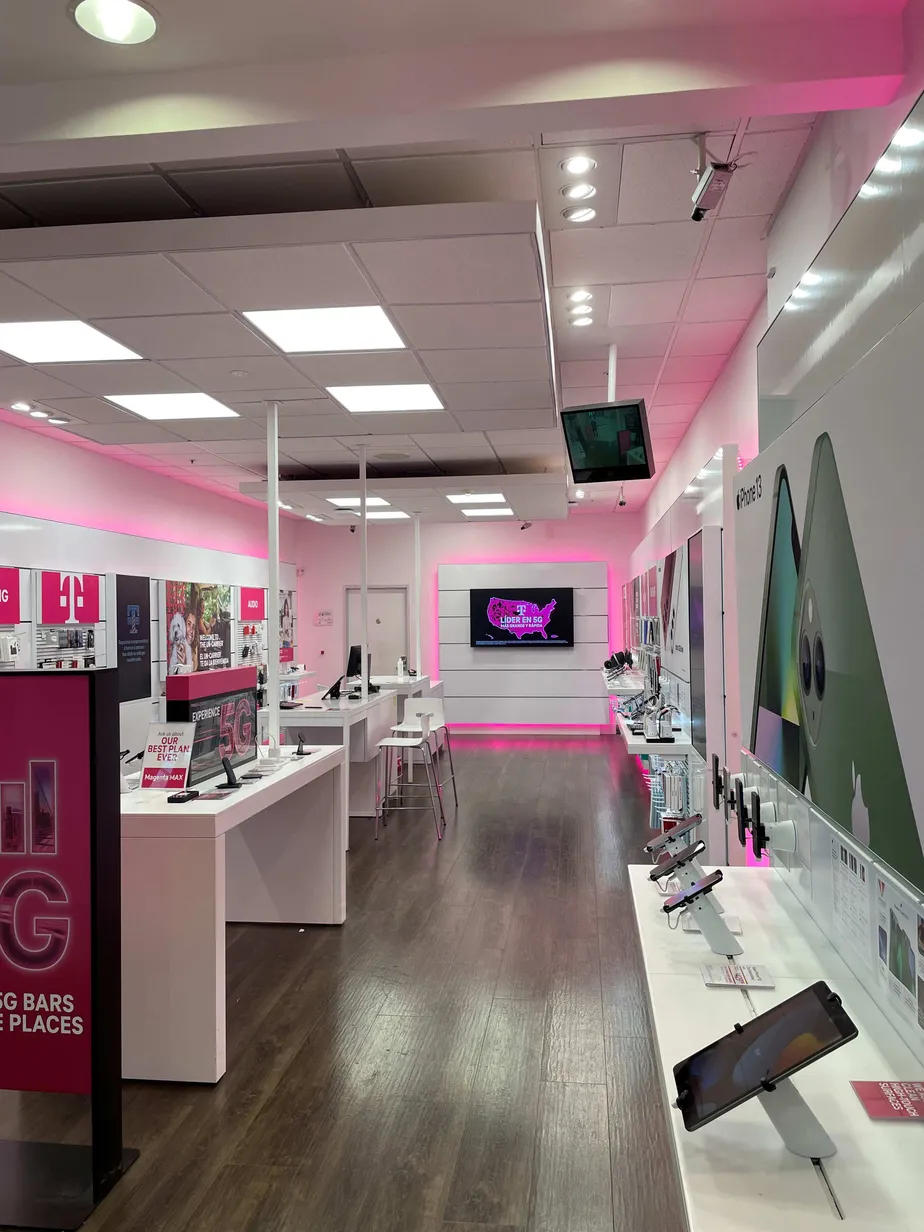 Interior photo of T-Mobile Store at Topanga Mall, Canoga Park, CA